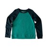 Kids' Stevie Raglan Sweatshirt - Hunter Green & Navy Color Block - Jackalo - 4 of 4