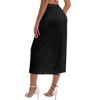 INSPIRE CHIC Women's Satin Soft Lace Trim Flared Hem Lightweight Solid Half Slip - 2 of 4