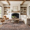 World Rug Gallery Marin Red Medallion Traditional Indoor Rug – Flatweave, Washable Surface with Non-Slip Backing - 2 of 4