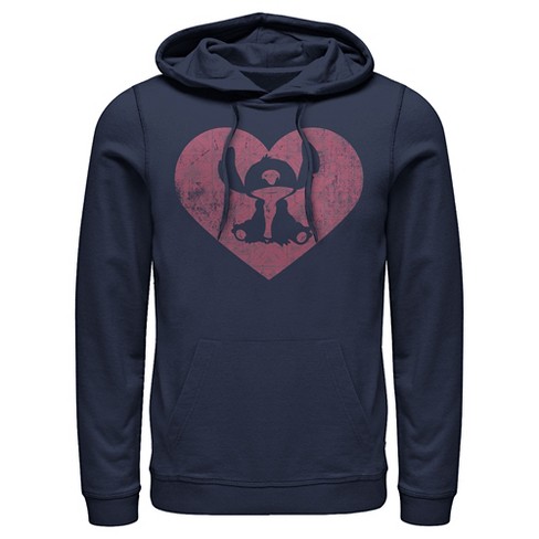 Men's Lilo & Stitch Heart Silhouette Pull Over Hoodie - image 1 of 4