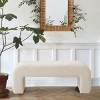 Lily 47" Upholstered Scroll Velvet Waterfall Bench/Chenille Entryway Bench-Maison Boucle - 3 of 4