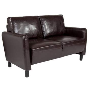 Emma and Oliver Living Room Loveseat Couch with Rounded Arms