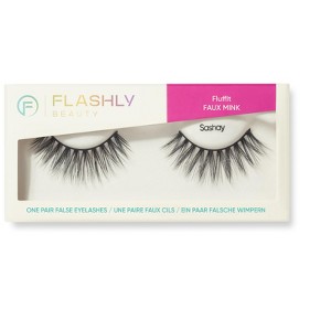 Flashly Beauty - FluffIt Faux Mink - False Eyelashes - Sashay - Black - 1 of 4