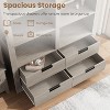 72" Tall Bookshelf with 4 Drawers,Double Wide Bookshelves and Bookcases with Storage,Modern Bookshelf Large Open Bookshelves Standing for Living Room - 4 of 4