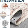 Coucheta Vintage Washable Runner Rug , Non-Slip Floral Carpet for Entryway & Hallway, Low Pile Oriental Prin(Multiple Sizes and Colors) - 4 of 4