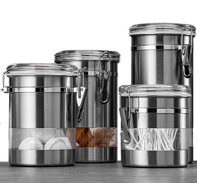 Le'raze Set Of 3 Food Storage Containers With Airtight Lids - Retro Design  : Target