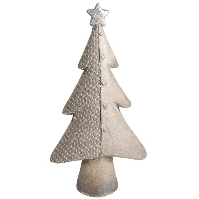 Northlight 15" Gray and Silver Christmas Tree With Star Tabletop Decor