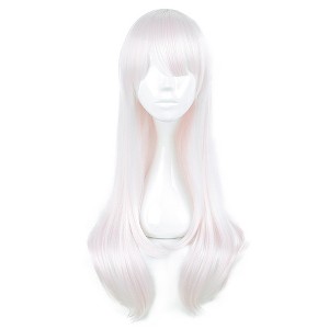 Unique Bargains Women's Wigs 30" Pink with Wig Cap - 1 of 4