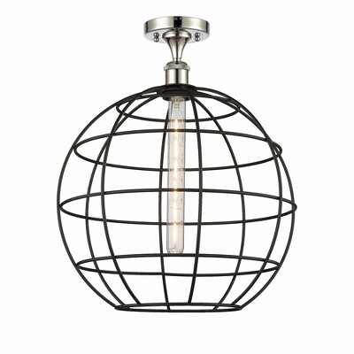 Lake Placid - 1 Light Semi-Flush Mount In Industrial Style-19.25 Inches Tall and 16 Inches Wide