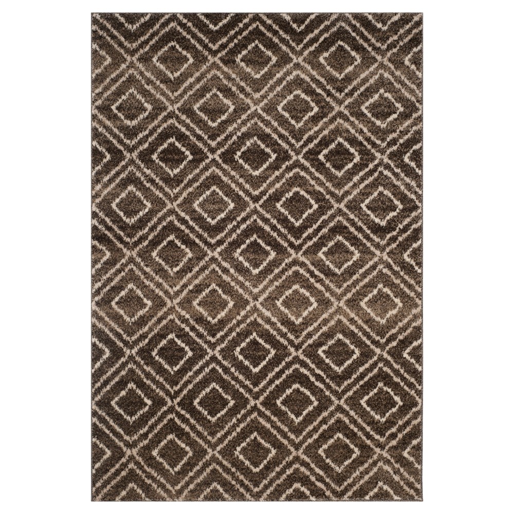 Brown/Creme Abstract Loomed Area Rug - (5'1inx7'6in) - Safavieh
