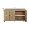 59" Multi-Functional Accent Console Cabinet with 4 Doors, Vintage Buffet Storage for Entryway, Living Room, or Dining Room – The Pop Home - 4 of 4