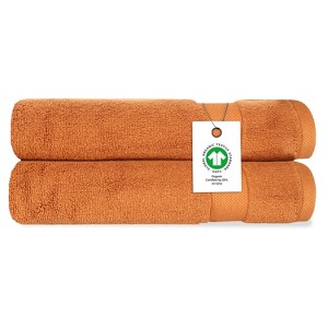 Delara 100% Organic Cotton Soft, Quick Dry & Ultra-Absorbent Hand Towel (Pack of 2) - 1 of 4