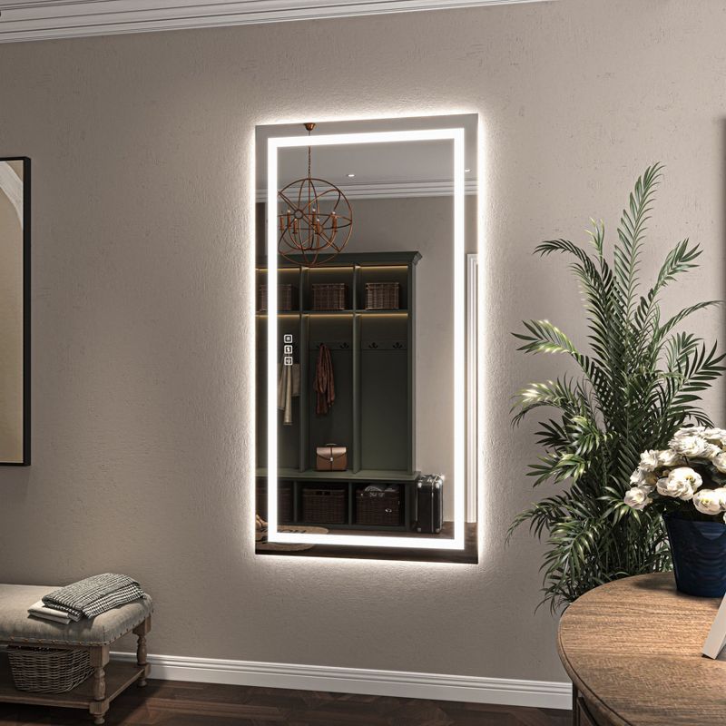 Organnice Frameless Decorative Wall Mirrors with Backlit and Front Light, 3 of 10