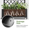 Dovelina Floor Planters Mobile Metal Planter Box, Trellis for Climbing Plants, Drainage Holes and wheels - 4 of 4