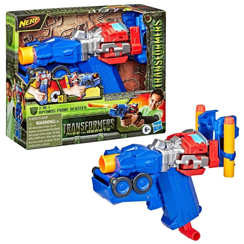 Transformers Rise of the Beasts NERF 2-in-1 Optimus Prime Toy Blaster, 4 of 10