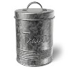 Amici Pet Retro Treats Storage Canister, 72 oz. , Galvanized Metal - 2 of 4