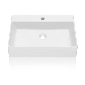 Coucheta Bathroom Undermount Sink, White Ceramic Basin, Vanity Sink for Countertop Installation, Modern Bathroom Remodel and Guest Bath - 1 of 4