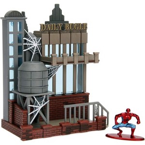 Jada Toys Nano Metalfigs 99983 Toys Marvel Spider Man City Scene-Daily Bugle Display with Figure, Multicolor - 1 of 4