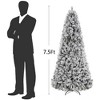 Artificial Christmas Tree, Hinged Christmas Tree with Metal Stand for Party, Pre-Lit Christmas Treewith Metal Stand for Home Decoration , - 4 of 4