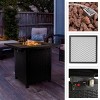Pure Garden 30" Propane Outdoor Fire Pit - Brown - 4 of 4