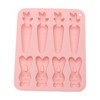 Unique Bargains Candy Moulds 8-Cavity Carrot Bunny Candy Mould Hand Wash 6.22"x5.12"x0.67" 1 Pc - 3 of 4