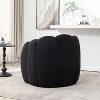 SEYNAR Modern Teddy Upholstered Accent Pumpkin Chair with Openwork Design - 4 of 4