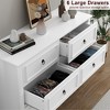 6-Drawer Dresser, Traditional Dresser for Bedroom, Wide Storage Chest of Drawers for Bedroom Living Room, White - 4 of 4