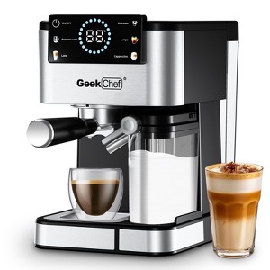 SEVOBAL Espresso Makers Compact Espresso Machine with Automatic Milk Frother for Home Coffee Brewing, Silver, 7.48"*9.6"*11.42" - 1 of 4