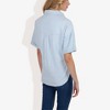 Anna-Kaci Women's Short Sleeve Button Down Shirt with V-Neckline Relaxed Fit - 4 of 4