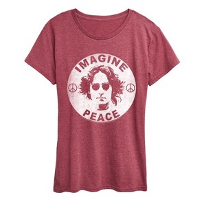 Women's - John Lennon - Lennon Imagine Peace Short Sleeve Graphic T-Shirt - 1 of 4