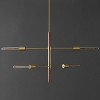 Viceroy 4  Light 23.6" Height Adjustable Pendant - PND4181 - Brass/Walnut - Safavieh - 3 of 4