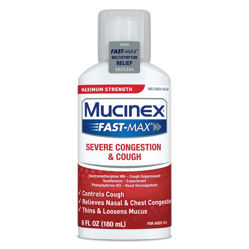 Mucinex Max Strength Severe Congestion &#38; Cough Medicine - Liquid - 6 fl oz, 1 of 11