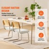 VEVOR Rattan Dining Chairs Set of 2, Mid Century Modern Dining Chair, Upholstered Velvet Accent Chair with Rattan Back,  (18.1 Inch) - 3 of 4