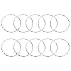 Unique Bargains Carbon Steel Loose Leaf Binder Snap Shower Curtain Rings 15 Pcs - 1 of 4