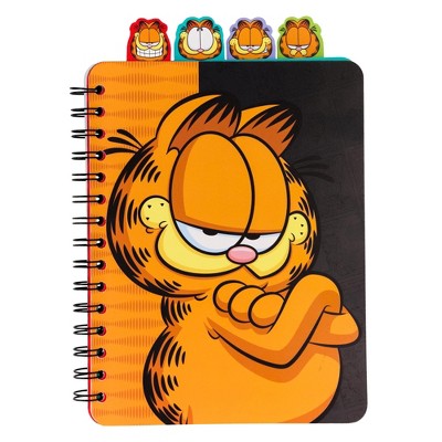 Inkology, LLC Garfield 4-Tab Spiral Notebook With 160 Dotted Sheets | 6 x 9 Inches
