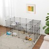 Pet Playpen, Small Animal Playpen, Rabbit Guinea Pig Cage, Zip Ties Included, Metal Wire Apartment-Style - 3 of 4