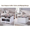 Farmhouse Square Coffee Table with Lift-up Top, Coffee Table with Storage - 3 of 4