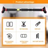 Pull Up Bar for Doorway,Adjustable Strength Training Bars Without Screw, Exercise Door Frame Pull Up Bar,Adjustable Width Chin Up Bar Black and Red - 4 of 4