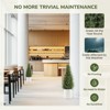 Artificial Cedar Topiary Tree for Outdoor, Potted Fake Cypress Plant, Artificial Plants Indoor Outdoor for Front Porch Decor, Set of 2 - 2 of 4