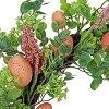 22" Artificial Pink Floral Spring Wreath with Pink Eggs - National Tree Company - 3 of 3