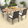 MOEPISY 2 Pieces Patio Wicker Dining Armchair Set with Soft Zippered Cushion - 4 of 4