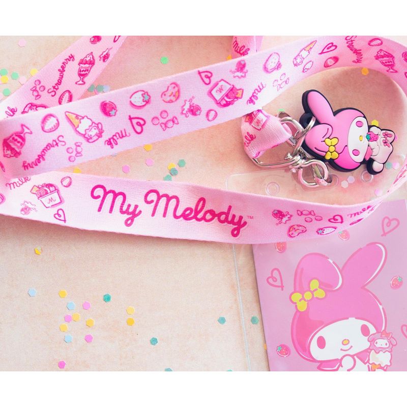 Surreal Entertainment Sanrio My Melody And Kuromi Lanyards With ID Badge Holders and Charms | Set of 2, 5 of 10