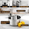 BRINJOY 6-piece non-stick kitchen stainless steel pot set, induction cookware set, suitable for induction/electric stove and gas stove - 3 of 4