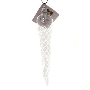Golden Bell Collection 6.0 Inch Icicle W/ Ice Drops Ornament See Thru Frozen Tree Ornaments - 1 of 2