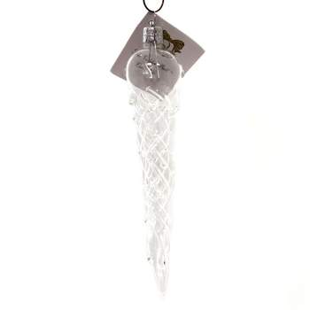 Golden Bell Collection 6.0 Inch Icicle W/ Ice Drops Ornament See Thru Frozen Tree Ornaments