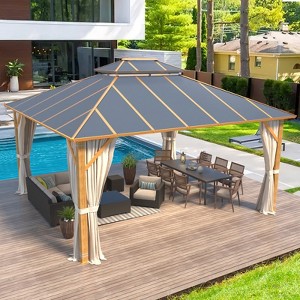 EROMMY 14 Ft. W x 12 Ft. D Aluminum Patio Gazebo - 1 of 4