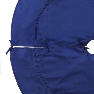 Navy Blue Polyester 54-Inch Christmas Tree Skirt