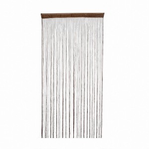 PiccoCasa Fringe Strip Tassel Decor Single Panel Room Divider Door Curtain 78.8"x39.4" - 1 of 4