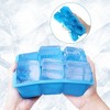 MOVSSOU Silicone Ice Cube Trays Square Sphere Diamond Shape 3 Pack - 2 of 4
