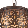 CWI Lighting Nicole 1 Light Drum Shade Mini Pendant With Brushed Chocolate Finish - 4 of 4
